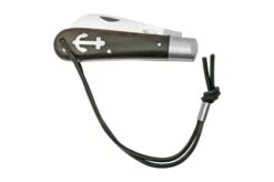 Otter Anchor Knife 172 R LB Large Stainless, Smoked Oak, Stainless Anchor, Leather Strap, Pocket Knife -Knife Shop OR172RLB 06 otter