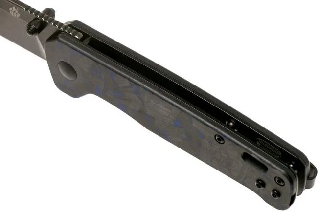 QSP Knife Penguin QS130-UBL Blue Shredded Carbon Fibre G10, Blackwashed, Pocket Knife 7 QSP Knife Penguin QS130-UBL Blue Shredded Carbon Fibre G10, Blackwashed, Pocket Knife - Image 7