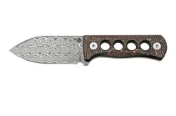 QSP Knife Canary QS141-F Damascus, Copper Foil Carbon Fibre, Neck Knife