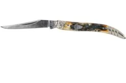 Rough Ryder Toothpick Cinnamon Stag RR2154 Damascus Slipjoint Pocket Knife