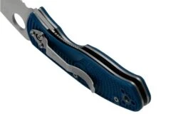Spyderco Persistence Lightweight S35VN Blue C136PSBL FRN Partially Serrated Pocket Knife -Knife Shop SPC136PSBL 04 spyderco