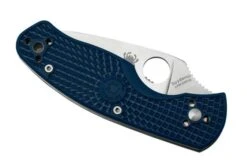 Spyderco Persistence Lightweight S35VN Blue C136PSBL FRN Partially Serrated Pocket Knife -Knife Shop SPC136PSBL 06 spyderco
