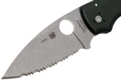 Spyderco Shaman C229GS Serrated Pocket Knife, Sal Glesser Design -Knife Shop SPC229GS 03 spyderco spc229gs 03