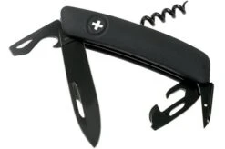 Swiza D03 All Black Swiss Pocket Knife, Black