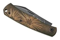 Viper Hug V5991BRS Black Blade, Black Stonewashed Bronze Star Pocket Knife, Sacha Thiel Design -Knife Shop VPV5991BRS 06 viper