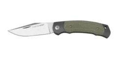 Viper Twin, V6002CG, Satin M390, Green Canvas Micarta Pocket Knife, Fabrizio Silvestrelli Design
