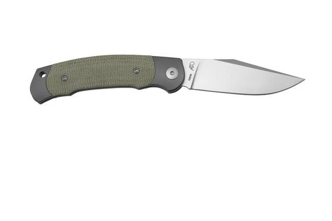 Viper Twin, V6002CG, Satin M390, Green Canvas Micarta Pocket Knife, Fabrizio Silvestrelli Design 2 Viper Twin, V6002CG, Satin M390, Green Canvas Micarta Pocket Knife, Fabrizio Silvestrelli Design - Image 2