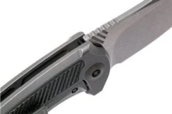 WE Knife 717H Valiant Grey Ti, Carbon Fibre, Stonewashed Blade, Pocket Knife -Knife Shop WK717H 06 we knife wk717h 06