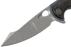 WE Knife Yucha 810A Pocket Knife, Blue Ti With Carbon Fibre Inlays -Knife Shop WK810A 03 we knife