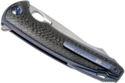 WE Knife Yucha 810A Pocket Knife, Blue Ti With Carbon Fibre Inlays -Knife Shop WK810A 04 we knife