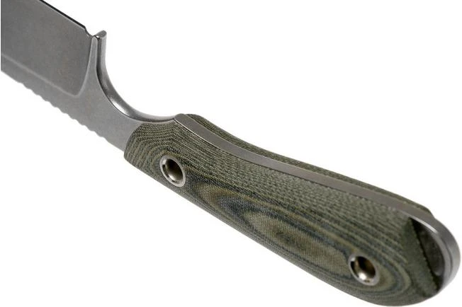 White River Knives M1 Caper Black & OD Linen Micarta Fixed Knife, Kydex Sheath 4 White River Knives M1 Caper Black & OD Linen Micarta Fixed Knife, Kydex Sheath - Image 4