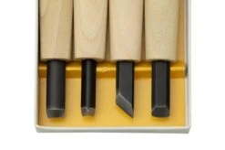 Yoshiharu Y-4 Mitomoto Japanese Wood Carving Knives, Set Of 4 -Knife Shop YSH 011 03 yoshiharu